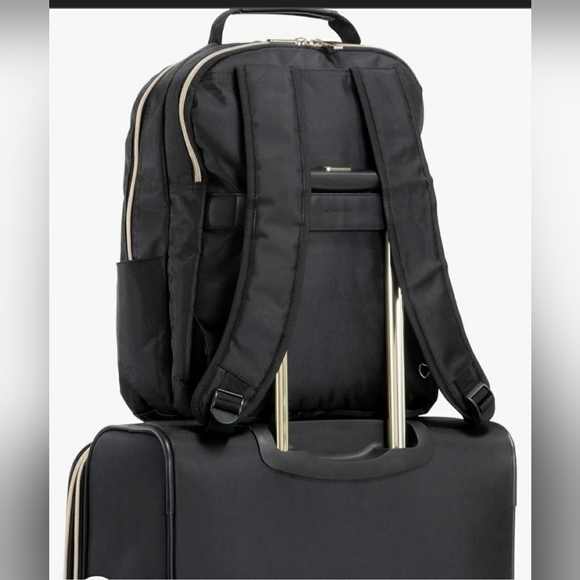 Kenneth Cole REACTION   Chevron Quilted Polyester Twill 15.6" Laptop Backpack - Picture 2 of 15